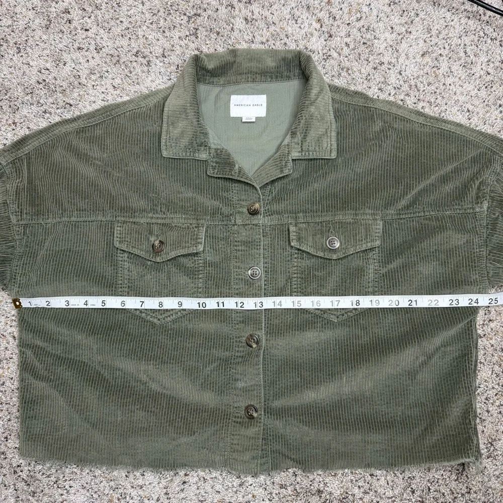 American Eagle Outfitters Corduroy Shirt Jacket Shacket Olive Green Medium M